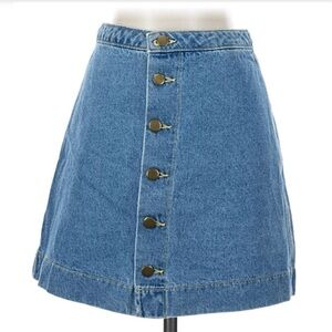 American apparel Large Denim Button-Front Skirt